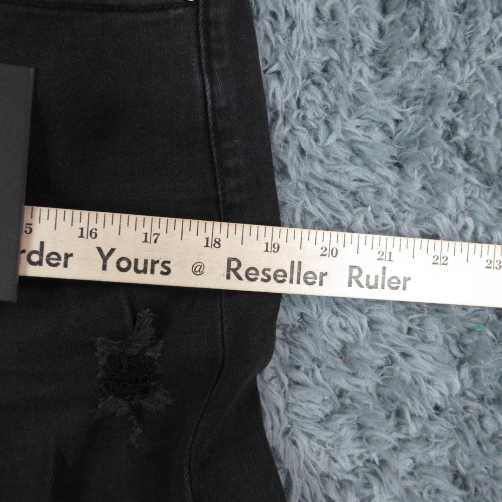 Risen Jeans Jeans Womens 13 Black Wide-Leg High Rise Distressed 31x34.5* NWT - Picture 5 of 16